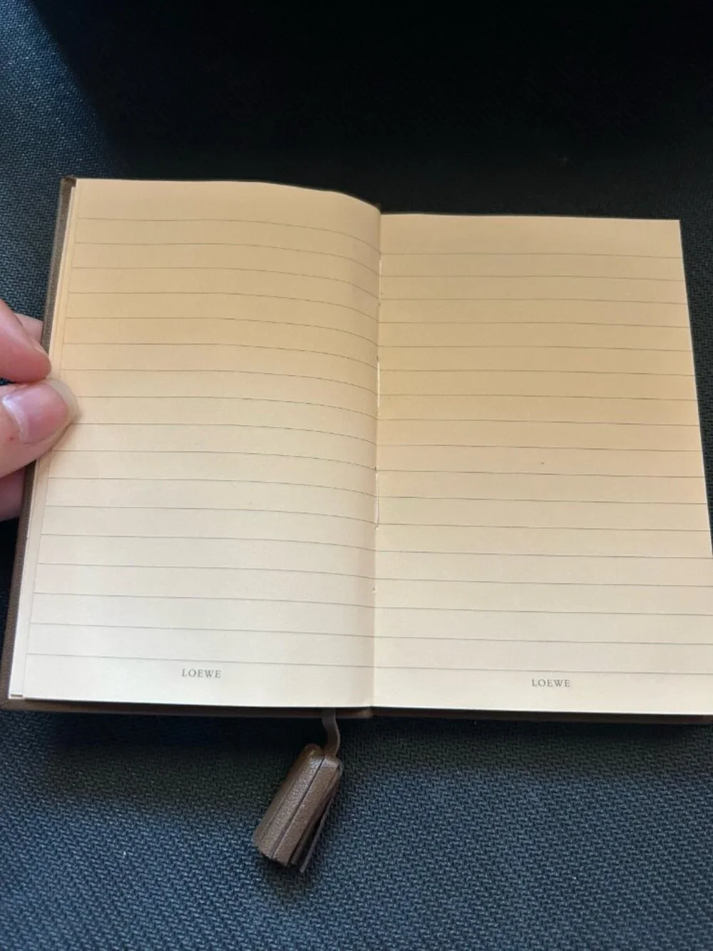 Loewe Leather Journal with Tassel Bookmark